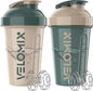 VELOMIX -2 Pack- 20 oz Protein Shaker Bottles for Protein Mixes - 2x Wire Whisk | Leak Proof Shaker Cups for Protein Shakes and Pre Workout | Protein Shaker Bottle Pack (A5) Blue&Beige - color: A5) Blue&Beige