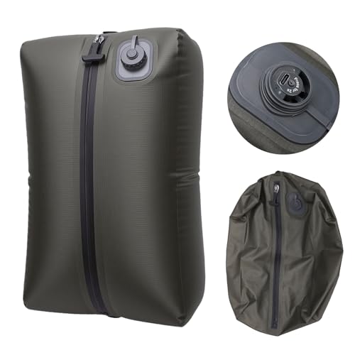 Naroote 20L Reusable Travel Vacuum Bag, Built in Pump Rechargeable Folding Compression Bag, Luggage Space Saver Packing Tool, Ideal for Camping Carry On Suitcases Backpack Seal (Green Grid) - color: Green Grid