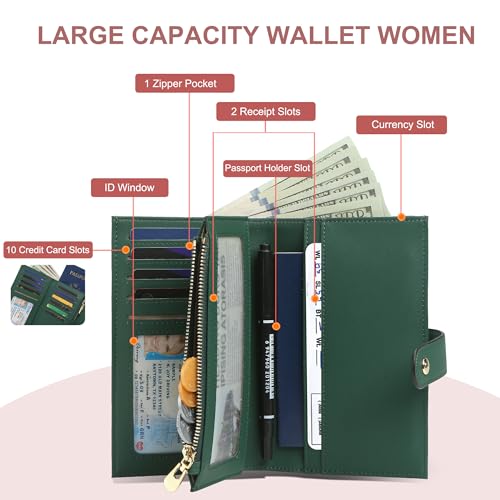 yiijay Womens Wallet RFID Blocking Vegan Leather Trifold Clutch Credit Card Holder Ladies Travel Wallet Purse with Pen Holder - color: 2Lemon