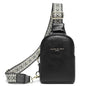 Haytijoe Small Anti Theft Crossbody Bag for Women Faux Leather Lightweight Sling Bags RFID Blocking Fanny Pack for Travel - color: True Black