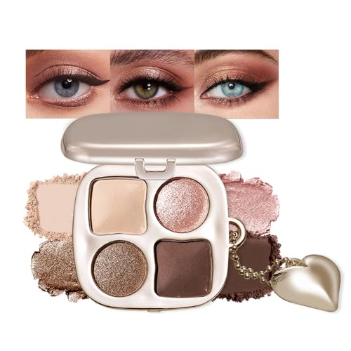 Warm Peach Nude Eyeshadow Palette – Matte & Shimmer High Pigment Blendable Long-Lasting Everyday Eye, Champagne Glow & Warm Neutral Contour Makeup Palette, Perfect for Blue, Green & Brown Eyes - color: A05