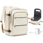 Vacuum Backpack Travel with Pump,Vacuum Sealed Backpack,Travel Backpack with Vacuum System,40x30x20 Airbag Travel,Laptop Vacpack Backpacks Bag Airline Flight Approved,Beige - color: A12-beige Brown-with Pump