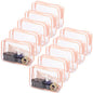 Tbestmax 10 Pcs Clear Cosmetic Bags Small Makeup Bags Portable Waterproof Travel Toiletry Bags Organizer Peach Pink, 7.5"x 4.8"x 2.3" - color: Medium - Peach Pink