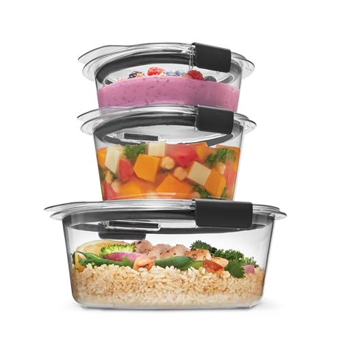 Rubbermaid Brilliance® Round Leak Proof Food Storage Containers, 6 Piece Set - size: 6-Piece (Rounds)