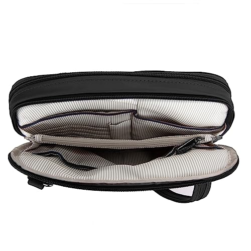 Travelon Women's Anti-theft Tailored East/West Organizer Chrossbody - color: Onyx
