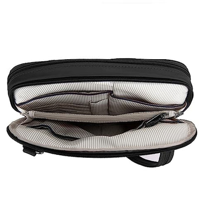 Travelon Women's Anti-theft Tailored East/West Organizer Chrossbody - color: Onyx
