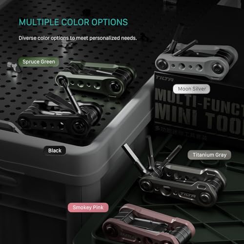 Tilta Multi-Functional Mini Tool Kit | Features Allen Keys and Screw Drivers | Compact & Lightweight | Compatible with Most Cages & Camera Systems (Black) TA-MMT-B - color: Black