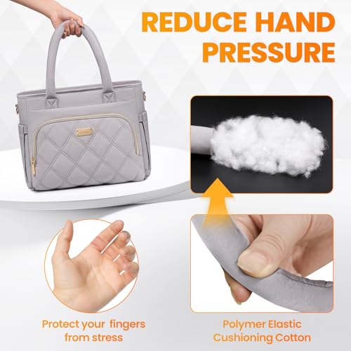 Artelaris Lunch Bag Women, Adult Insulated Lunch Box, Leakproof Lunch Cooler Bag, Reusable Large Lunch Cooler for Work, Picnic, Travel (Grey) - color: Gray
