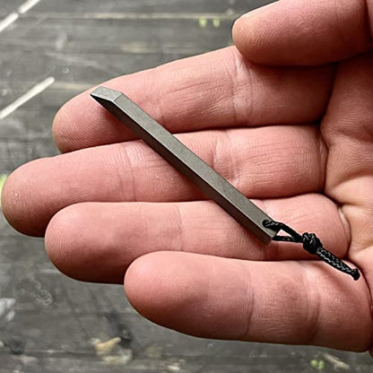 The Mighty Bar Mini- Titanium Keychain Pry Bar, Ultra Minimalist Slim EDC Small Prybar Multitool for your keys, Keyring Pry Tool, Every Day Carry Mini Prybar. Made by Gear Spool