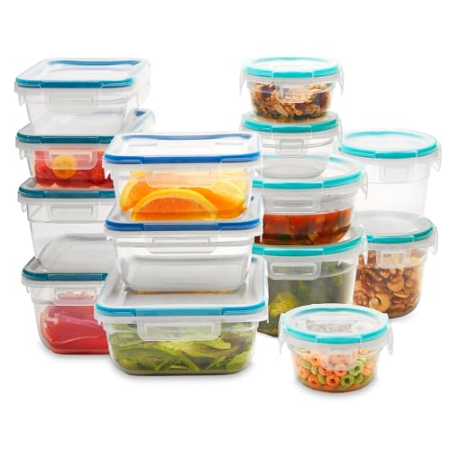 Snapware Plastic Total Solutions (14-Pack, Mixed Sizes) Food Storage Containers Set, Airtight & Leakproof Plastic Locking BPA-Free Lids Tupperware, Freezer Dishwasher Microwave Safe - size: 14 Pack, style: Mixed Sizes