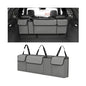Car Trunk Organizer with Lid, Large Waterproof Vehicle Backseat Hanging Storage Bag with 4 Pockets & Adjustable Straps, Collapsible Automotive Interior Cargo Bag, Universal Fit (Grey) - color: Grey