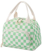 Lunch Bag Women Lunch Box for Women Adult Cute Insulated Lunch Bag Small Cooler Lunch Tote Bags for Work Picnic Travel (Beige-Light Green Plaid) - color: Beige-Light Green Plaid