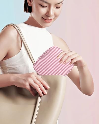 2Pcs Mini Makeup Bag, Small Makeup Pouches for Purse Cute Cosmetics Bag Pouch with Slip-in Pockets Small Travel Toiletry Bag Zipper Makeup Aesthetic Accessories Storage Bag - color: 0-Pink Set