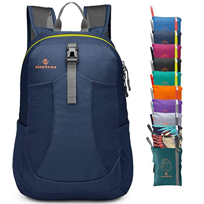 sinotron 22L Lightweight Packable Hiking Backpack, Small Hiking Backpack Day Pack for Women Men Travel Camping Vacation - color: Dark Blue
