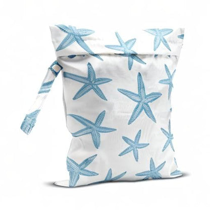 Wet Bag, Wet Dry Bag, Wet Bag for Swimsuit Travel Beach Pool Dirty Yoga Gym Clothes Makeup Bag Beach Wedding Supplies Waterproof Reusable Shell Pearl Starfish Gifts - color: Starfish