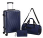 Hoteel Luggage Sets 3 Piece, 4-Year Warranty, Durable Suitcase Set with Spinner Wheels, 100% PC Hard Shell Lightweight Luggage with TSA Lock, Large Checked Travel Suitcases, Dark Blue(20IN/DB/TB) - color: Dark Blue, size: 20/TB/（LB/DB）