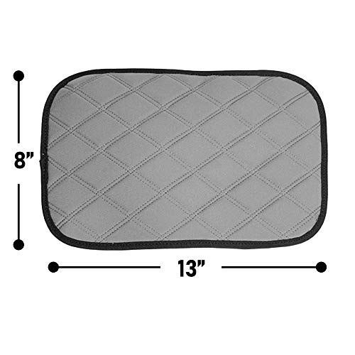 FH Group Neosupreme Beige Diamond Pattern Center Console Pad – Water-Resistant Armrest Cover Protector for Cars, SUVs & Trucks - color: Beige, style: Console Cover (Diamond)