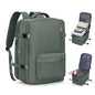 coofay Vacuum Backpack Travel with Pump Travel Backpack with Vacuum System Compression Backpacks for Traveling Easyvacpack Vacpack Backpacks Carry on Luggage - color: Olive Green, size: Extended-with Pump