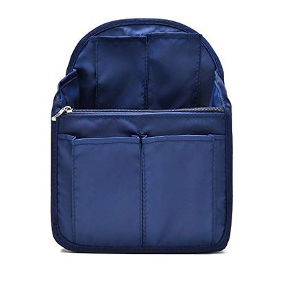 HOYOFO Mini Backpack Organizer Insert Small Bag Divider for Rucksack Purse Lightweight Nylon Shoulder Bag Organizer Insert, Navy Blue - color: Navy Blue