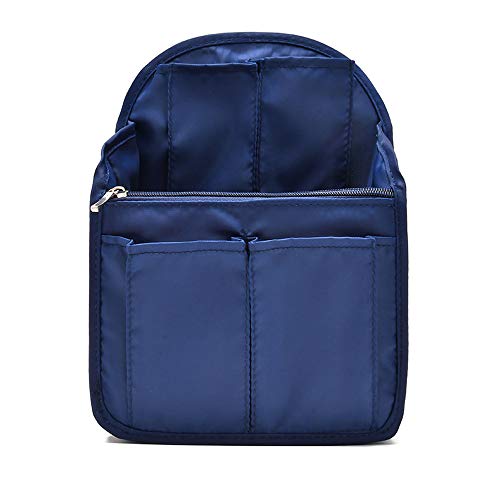 HOYOFO Mini Backpack Organizer Insert Small Bag Divider for Rucksack Purse Lightweight Nylon Shoulder Bag Organizer Insert, Navy Blue - color: Navy Blue