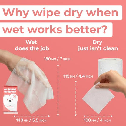 Feminine Wipes for Women – Flushable pH Balanced Wipes, 99% Water & Aloe – Unscented, Gentle Intimate & Period Care with Odor Protection – Daily Hygiene & Travel Essentials – 24 Pack, 144 Wipes - size: 6 Count (Pack of 24)