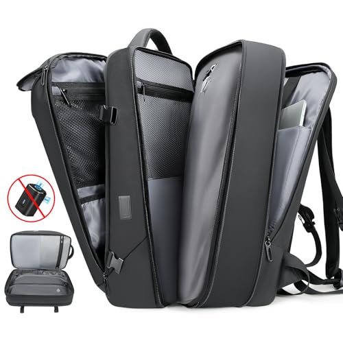 TANGCORLE Vacuum Seal Travel Backpack,Expandable Vacpack Backpack with Vacuum Compression System 50L - color: Black-c50