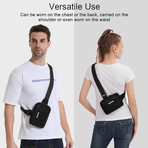 Small Sling Bag for Women Men Chest Bag Water Resistance Mini Crossbody Bag Adjustable Strap Lightweight Shoulder Bag - color: 02-sea Blue