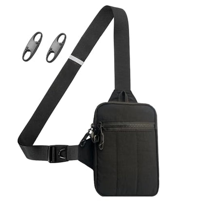 Mini Sling Bag for Men Crossbody,Small Chest Bag Casual Trendy Waterproof Lightweight Phone Crossover Daypack - color: Black Mini Anti Theft Crossbody Sling Bag