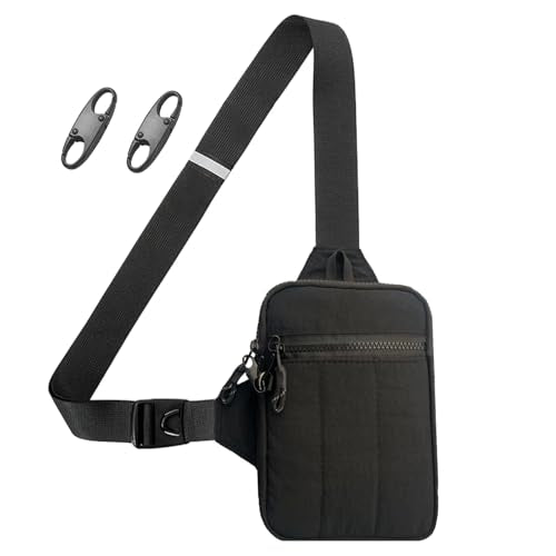 Mini Sling Bag for Men Crossbody,Small Chest Bag Casual Trendy Waterproof Lightweight Phone Crossover Daypack - color: Black Mini Anti Theft Crossbody Sling Bag