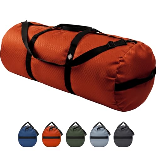 175L Extreme Duffel Bag, Heavy-Duty Gear Bag, 1050D Tuff Cloth, Diamond Ripstop, Reinforced Stitching - Orange (18” x 42") - color: International Orange, size: 18” x 42" (175 Liters)