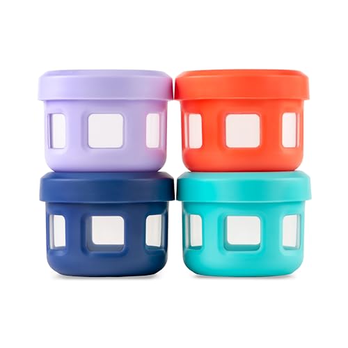 Ello Reusable Condiment Containers with Screw-on Leak Proof Lid | Perfect for Salad Dressing Sauce Dips Lunchbox Picnic Travel Bento Box | BPA-Free | Dishwasher Safe - color: Fruit Cobbler