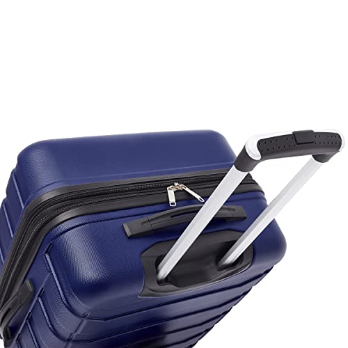 Wrangler 4 Piece Miami Luggage and Packing Cubes Set, Blue - color: Blue, size: 4 Piece Set