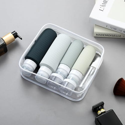 Mrsdry 16 Pack Travel Bottles for Toiletries, Large 6oz Silicone Travel Containers, Leak Proof Refillable Liquid Shampoo And Conditioner Travel Essentials - color: Grey, size: Large