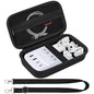 Canboc Carrying Case for Ceptics Universal Travel Adapter Kit, World Travel Adapter Kit Box with Removable Shoulder Strap, Zipper Mesh Bag fit USB Cable, Black (Case Only) - color: Black+Black