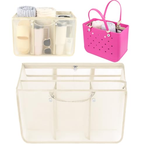 OUTXE Beach Bag Organizer Compatible with X Large Bogg Bag Accessories Inserts, Lightweight Mesh Insert Divider Pouch for Original XL Bogg Bags, Beach Tote Bags Insert for Organizing - color: #5-Light Yellow, size: X-Large