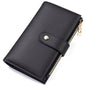 yiijay Wallet Women RFID Blocking Leather Trifold Clutch Wallet Credit Card Holder Ladies Travel Wallet Purse with Pen Holder - color: 1Black