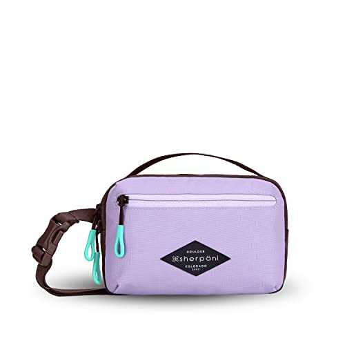 Sherpani Hyk, Small Sling Bag, 1L Belt Bag, Lightweight Travel Fanny Pack, Sling Crossbody Purse with RFID Blocking - color: Lavender