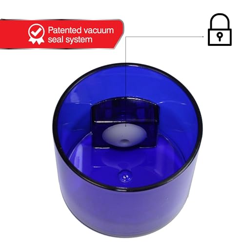 Vitavac - 5g to 20 Grams Airtight Multi-Use Vacuum Seal Portable Storage Container for Dry Goods, Food, and Herbs - Blue Tint - color: Cobalt