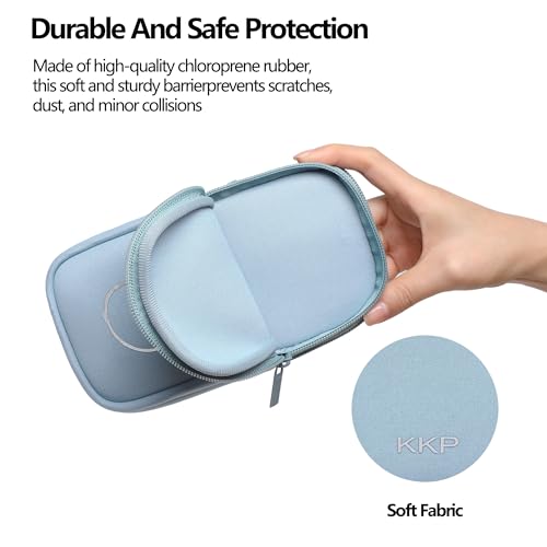 KKP Double Eyeglass Case | Sunglasses Cases with 2 Compartments - color: Light Blue