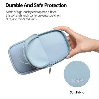 KKP Double Eyeglass Case | Sunglasses Cases with 2 Compartments - color: Light Blue