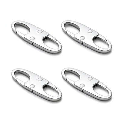 zelin Zipper Clips Anti Theft, 4Pcs Elegant Zinc Alloy Zipper Pull Locks for Backpacks, Double Opening S Carabiner Theft Deterrent for Luggage (Frost Silver) - color: Frost Silver (4)