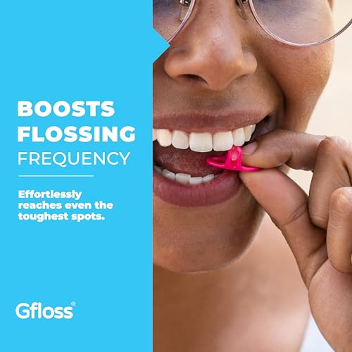 Gfloss Hands-Free Dental Floss - 40 Count - Easy to Use & Discreet Flossers for Adults | Travel Floss | Thin Soft Floss | Unwaxed Unflavored | PFAS-Free Oral Care - size: 40 Count (Pack of 1)