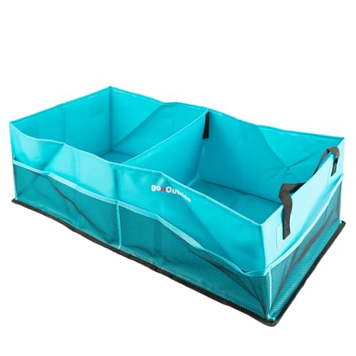 HiMagics Collapsible Waterproof Car Trunk Organizer, Soft PVC Storage Bin with Rugged PVC-Coated Fabric for SUV & Truck (Aqua Blue, PLUS) - color: Aqua Blue, size: PLUS