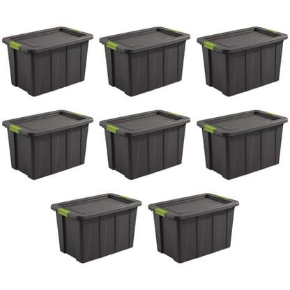 Sterilite 8-Pack Storage Bins with Lids, Heavy Duty Totes, Tuff1, 30 Gallon, Flat Gray - color: Flat Gray, size: 30 Gallon (8 Pack)