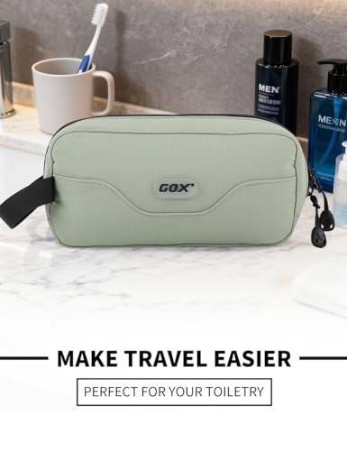 GOX Small Travel Toiletry Bag, Dopp Kit Case For Men, Multifunction Cosmetics Organizer Pouch (Mint Green) - color: Mint Green