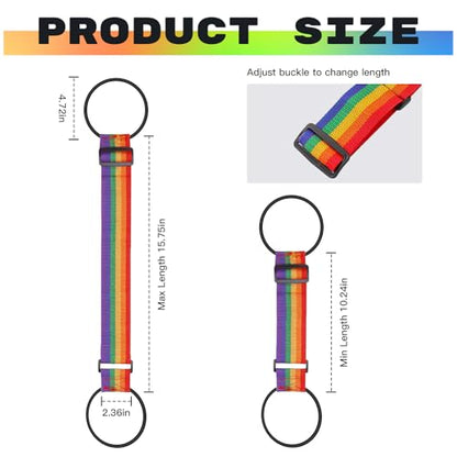 Luggage Connector 2 Pack Heavy Duty Suitcases Strap for Travel Multi Use Elastic Bag Belt with Buckle Flexible Travel Essentials Easy to Identify Colorful