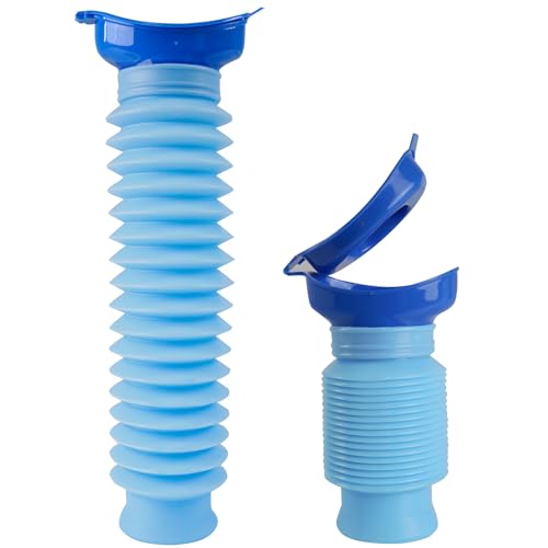 Pee Bottles for Men, Portable Urinal for Men, Collapsible Urine Bottle 750ML, Car Urinals for Men and Women, Emergency Urinal Shrinkable Pocket Toilet for Travel, Camping, Traffic Jam, Road Trips - color: Blue