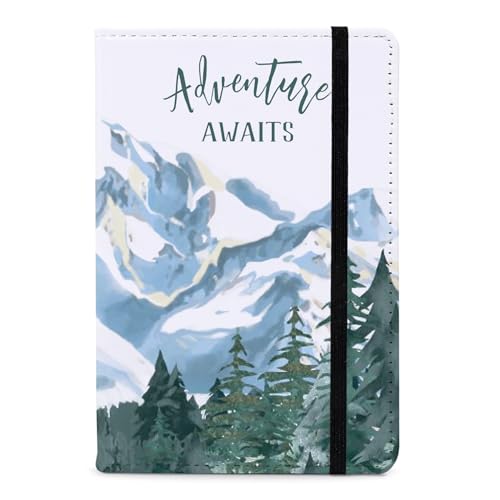 PDE-QUNLIAN Passport Book Holder Passport Wallet for Children Passport Holder for Kid Passport Cover for Boy and Girl Passport Case Passport Books Holder 1 PCS (6x4IN) - color: Snowy Mountain-1pcs