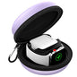 MoKo Travel Case Compatible with Apple Watch Series 11/10/9/8/7/6/5/4/3/2/1/SE3/SE2/SE,Portable Protective Storage Bag Fit iWatch Stand and Airpods 2 & 1 Charging Case Station Dock,Taro Purple - color: Taro Purple