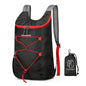 levayhill 16L Foldable Hiking Backpack,Small Packable Daypack,Black+Red | Lightweight ,Outdoor Collapsible Rucksack,Ultralight Folding Back Pack, Water Repellent, Men Women Travel Gym, Easy Carry-on - color: Black+red